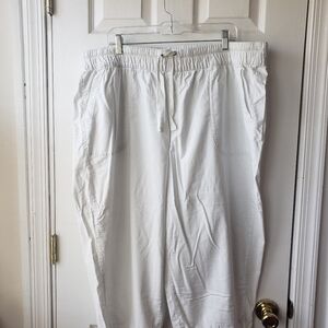 Lane Bryant Cream Drawstring Pants